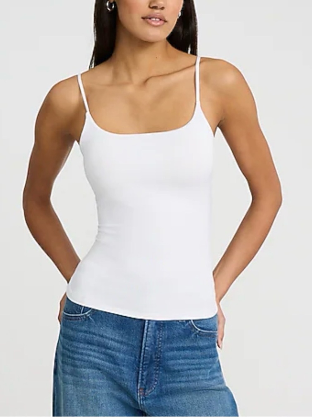 Express White Square-Neck Spaghetti Strap Camisole